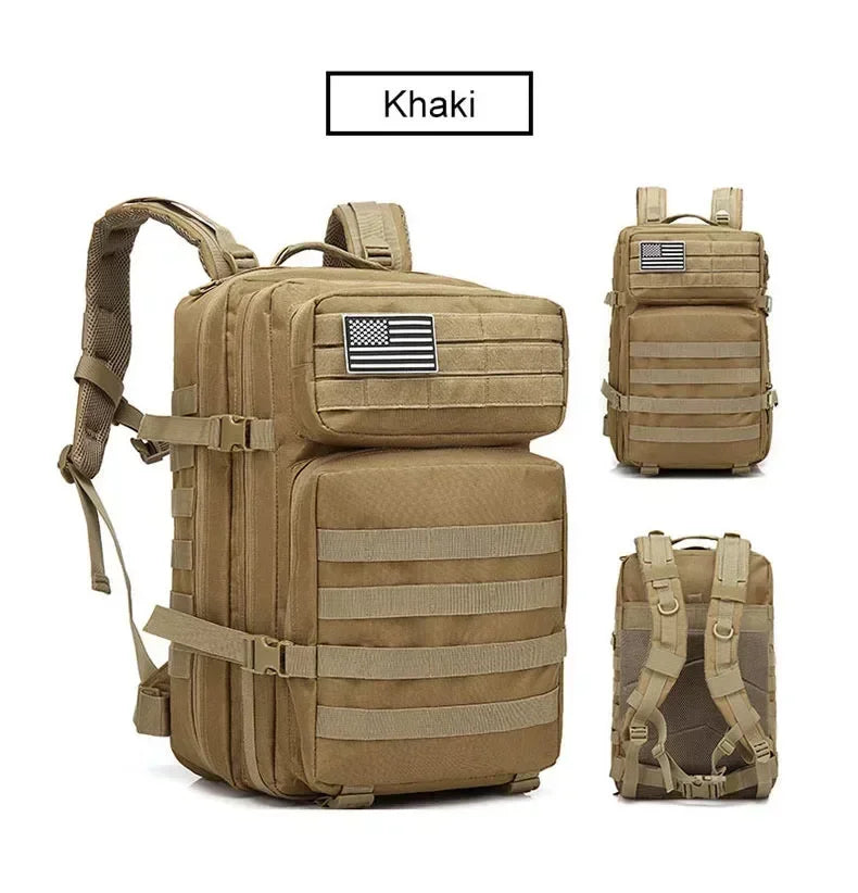 2Q-50L Tactical Backpack Men's Travel Large Capacity Rucksacks Men Waterproof Outdoor 1Sports Multi-functional Bags