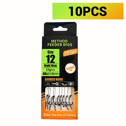 Pre-Tied Carp Hair Rigs (Sizes 6-12)