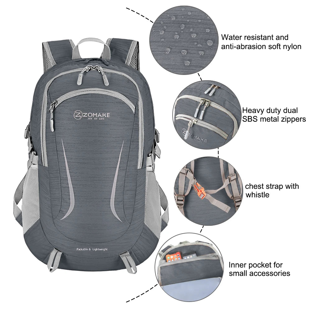 Mountaineering backpack 35 liters men's and women's outdoor sports bag waterproof camping hiking rain