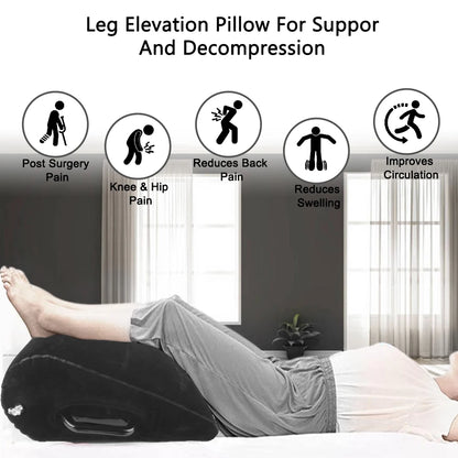 PVC Wedge Pillow Knee Cushion Inflatable Pillow Foot Pillow Elevation Leg Pillows For Travel Camping Sleeping