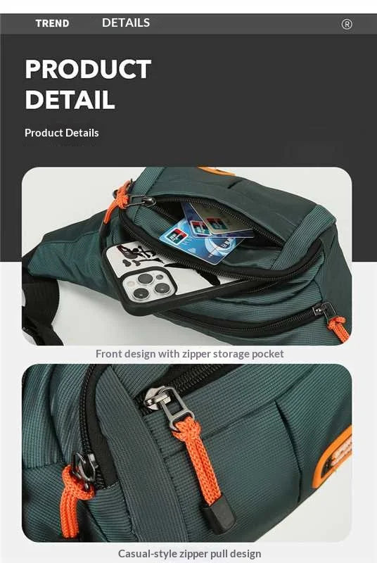 Homefish Unisex Waist Bag Multifunctional Large Capacity Splash Resistant Wear Resistant Worksite Outdoor Fanny Pack