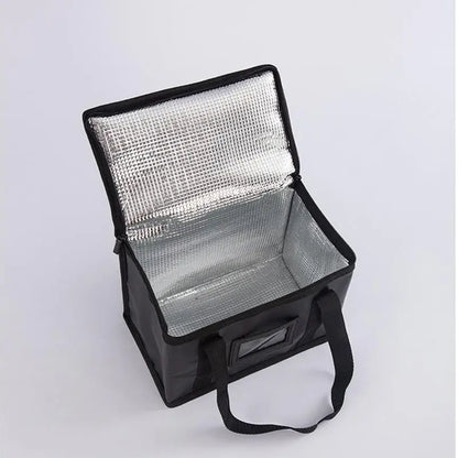1pc Large Insulated Picnic Bags, Thermal Food Cooler Tote for Outdoor Camping Beach, Leakproof Portable Cooler Bag with Zipper