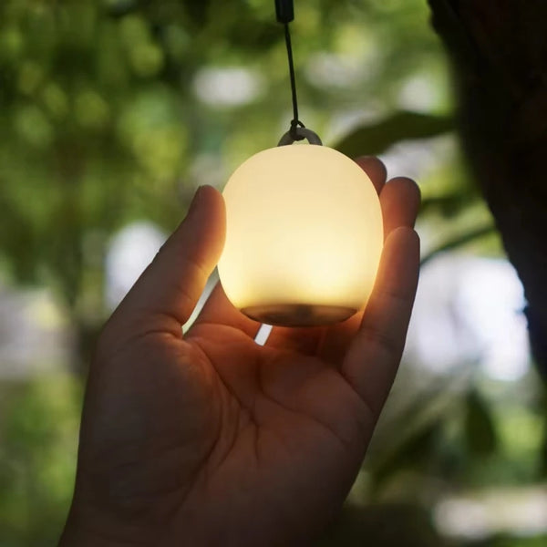 Mini Egg-Shaped Squeeze Silicone Camping Lantern, USB Rechargeable Portable LED Tent Lamp for Outdoor Picnic & Cozy Ambient Ligh