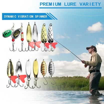84/107pcs Fishing Lure Kit Soft and Hard Bait Set Gear Layer Metal Jig Spoon For Bass Pike Crank Tackle Accessories with Box