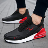 Men’s Leather Running Shoes – Air Cushion Sports Sneakers, Casual Walking & Jogging Trainers, Big Sizes 45-47
