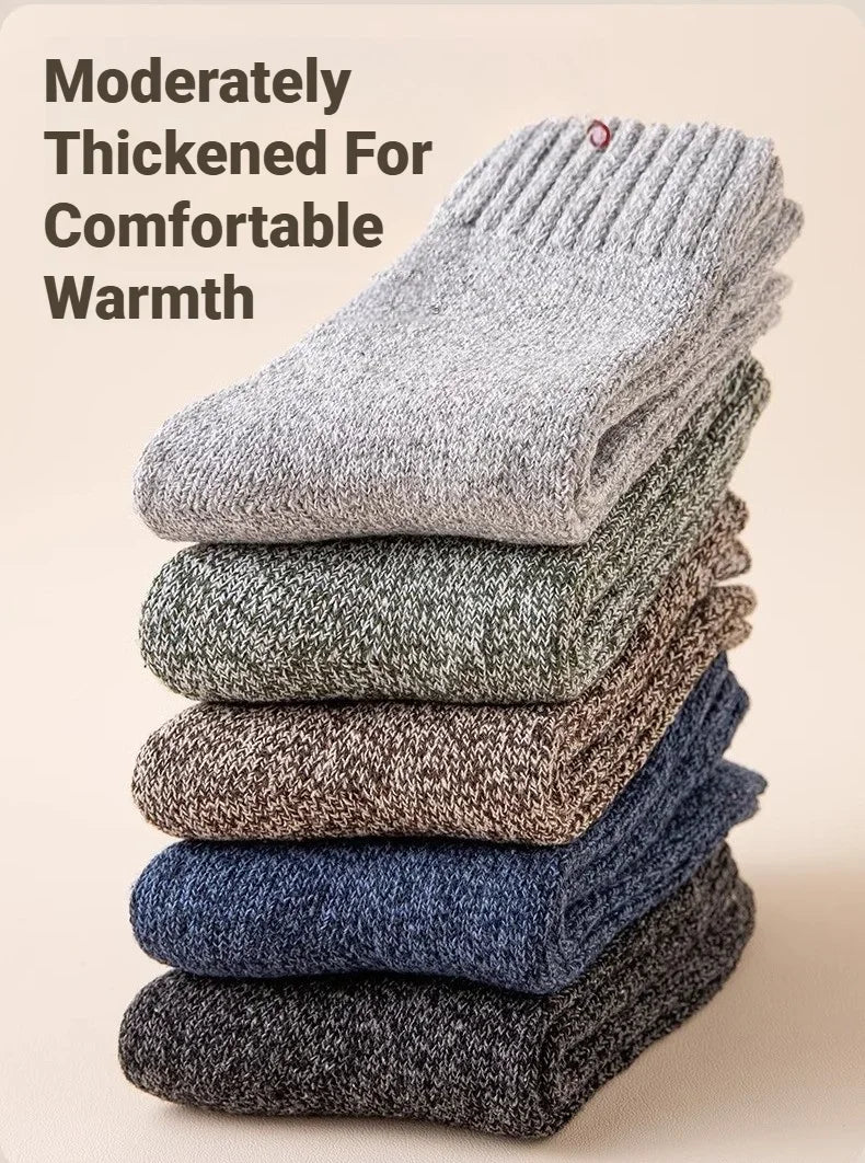 3 Pairs Men's Socks Winter Thick Towel Man's Outdoor Sports Long Socks Cold Resistant Frost Proof Snow Socks For Man Gift 39-44