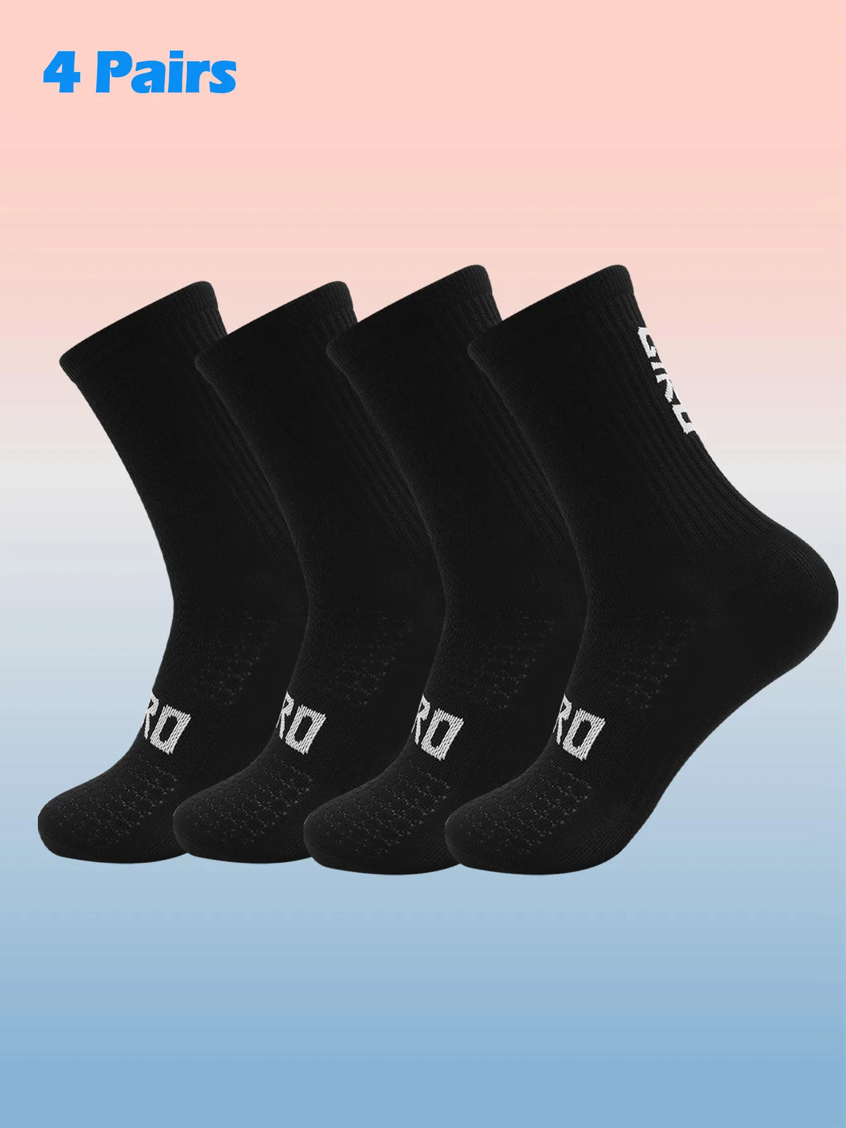 4 Packs Sports Cycling Socks Colorful Anti Smell Ankle Running Athletic Socks, Suitable for Cycling, Running, Hiking Sport, Gym,