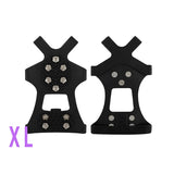 Ice & Snow Grippers with 10 Stainless Steel Spikes | Anti-Slip Traction Crampons for Shoes