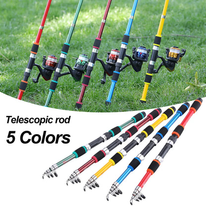 Sougayilang 1.8M Telescopic Rod M Power Children Fishing Rod Fiberglass Material Durable Spinning Fishing Rod Carp Feeder Rod
