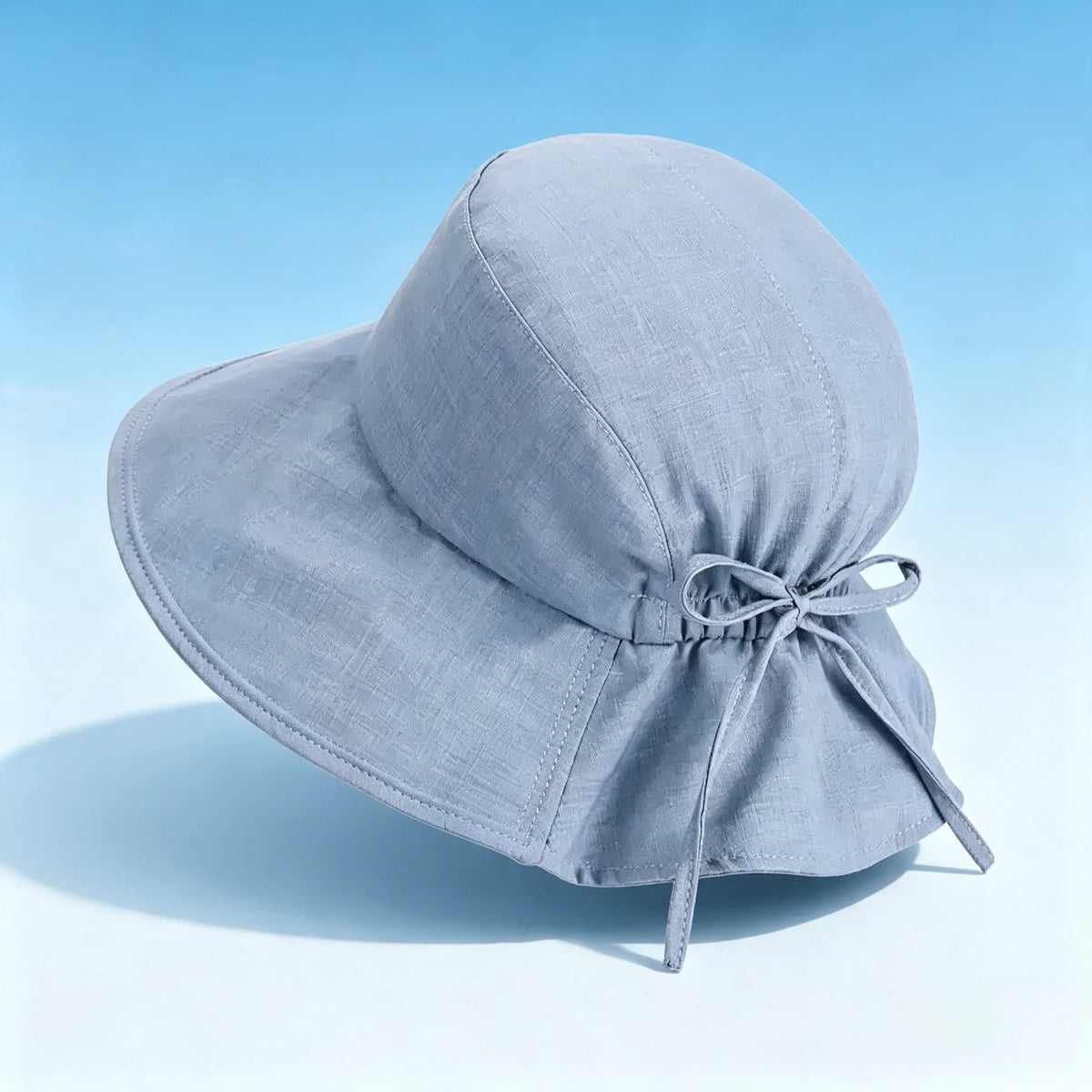 Women's Wide-brimmed Outdoor Sun Hat, Lightweight and Foldable with A Bow, Suitable for Beach Vacations and Outdoor Travel