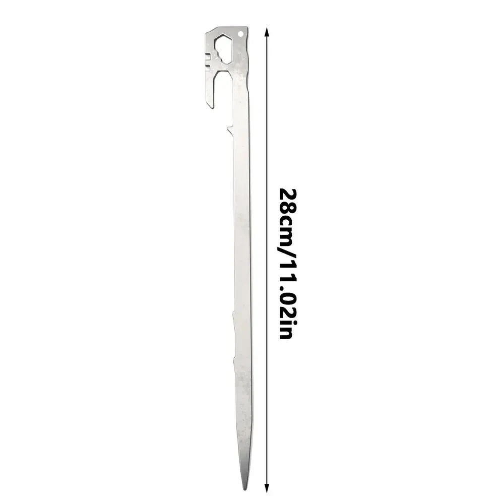 Camping Tent Stakes 6Pcs Canopy Tent Pegs 28cm Stainless Steel Garden Ground Nail Beach Awnings Hammock Trampoline Accessories