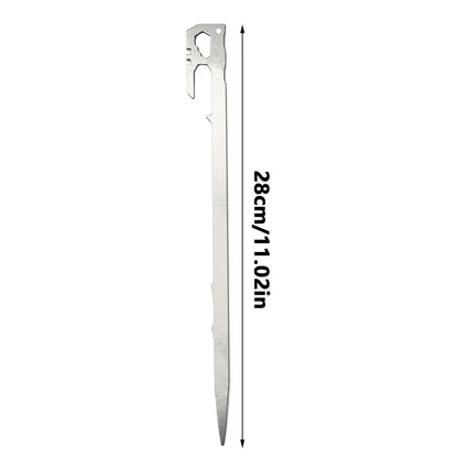 Camping Tent Stakes 6Pcs Canopy Tent Pegs 28cm Stainless Steel Garden Ground Nail Beach Awnings Hammock Trampoline Accessories