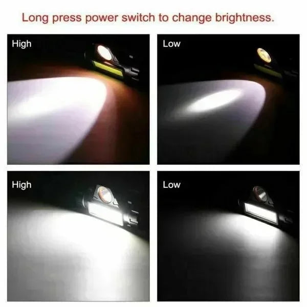 XP-G Q5 Headlamp Head Lamp Headlight Waterproof 2500lm Cob Led Built in Usb Rechargeable 14500 Battery Working Light