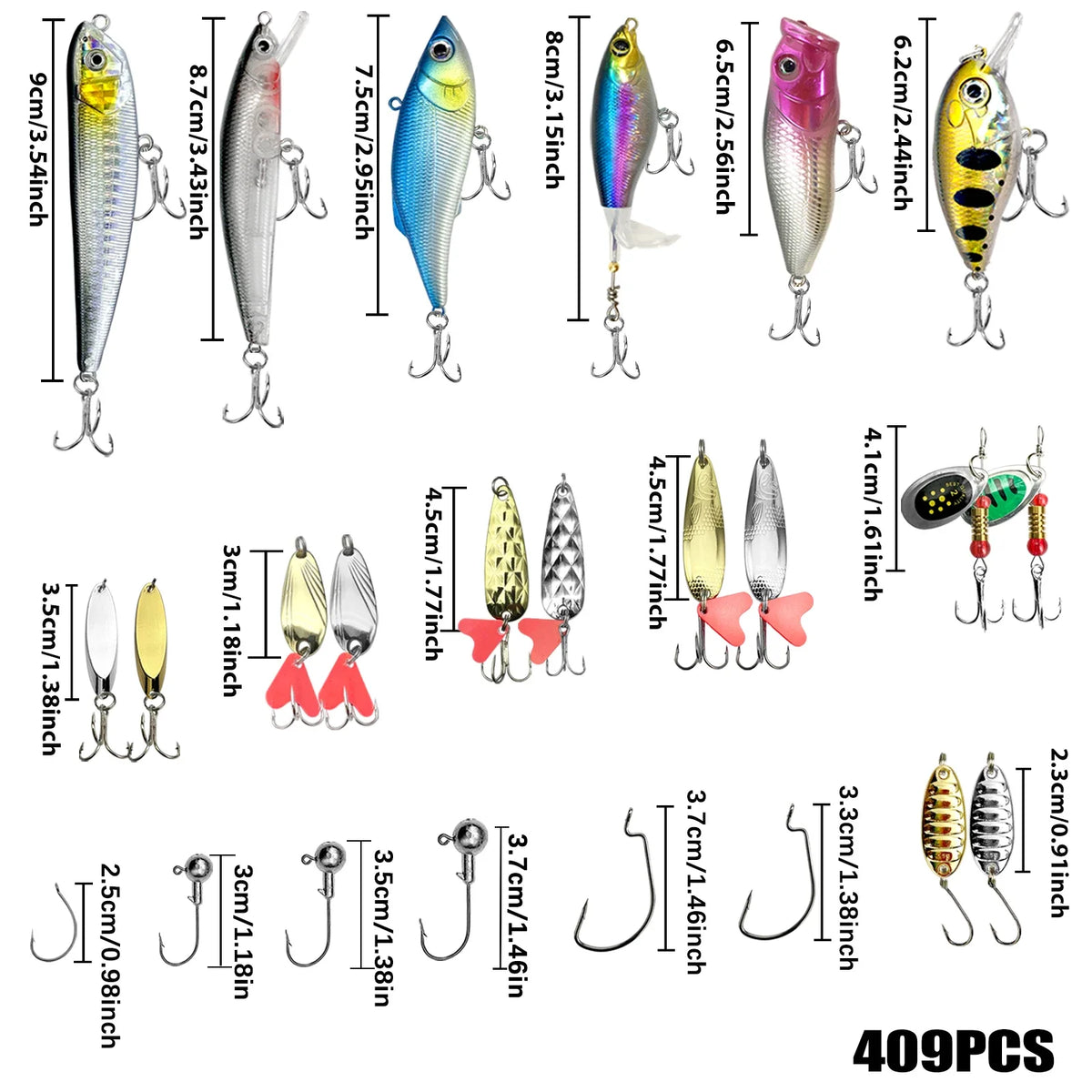 84/107pcs Fishing Lure Kit Soft and Hard Bait Set Gear Layer Metal Jig Spoon For Bass Pike Crank Tackle Accessories with Box