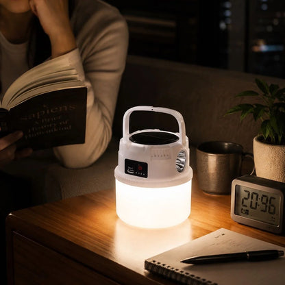 Solar LED Camping Lamp – Type-C Charging, with Hook