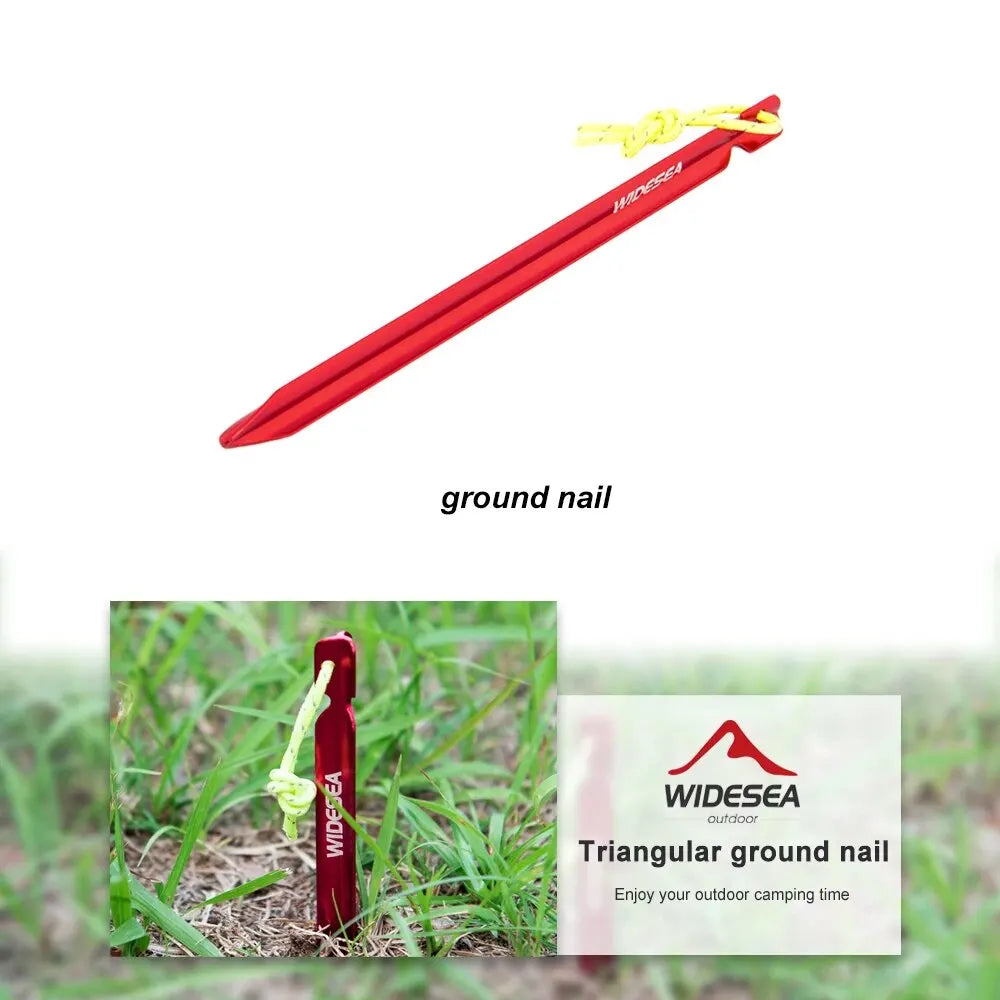 Widesea Camping 4pc/set Tent Pegs Stakes Nails for Hard Snow Floor Outdoor Accessories Shelter Equipment Supplies Hiking Tourist