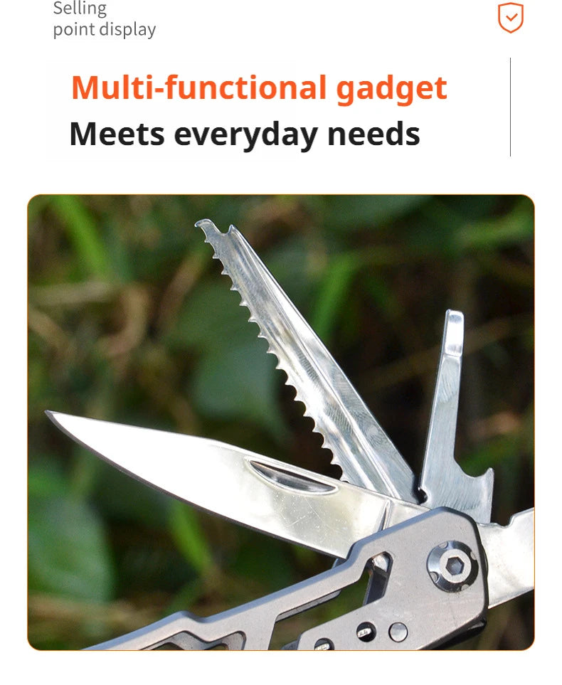 Pliers Multifunctional Folding Portable Tool Plier Knife Stainless Steel Outdoor Tactical Camping Survival Multitool Repair Tool