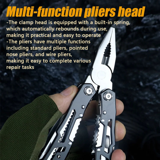 Pliers Multifunctional Folding Portable Tool Plier Knife Stainless Steel Outdoor Tactical Camping Survival Multitool Repair Tool