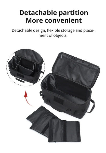 Large Capacity Outdoor Camping Storage Bag - Ground Nail Tool Bag with Picnic Cookware Utensils Kit Gas Canister Organizer