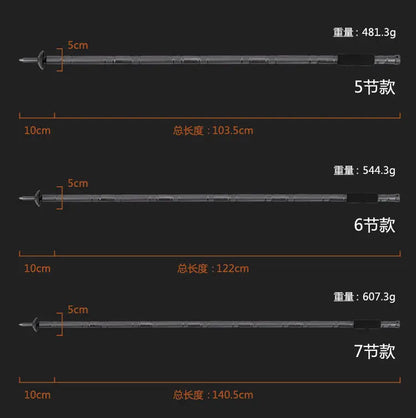 Folding Multifunctional Hiking Poles Outdoor Hiking Camping Ultralight Tactical Set Telescopic Hiking Poles