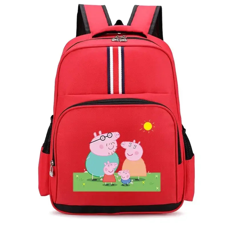 Peppa Pigs Schoolbag Print Backpack for Boys Girls Large Capacity Backpacks for Primary School Students Bag Birthday Gift