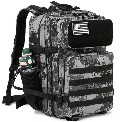45L Tactical Backpack Survival Bag Hunting MOLLE Backpack GYM For Men EDC Outdoor Hiking Rucksack With Bottle Holder