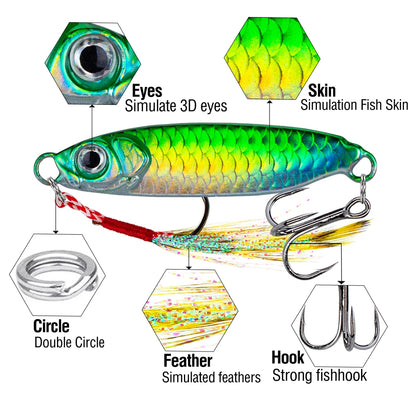 akakuma Metal Jig Lure Kit (8 Pack)