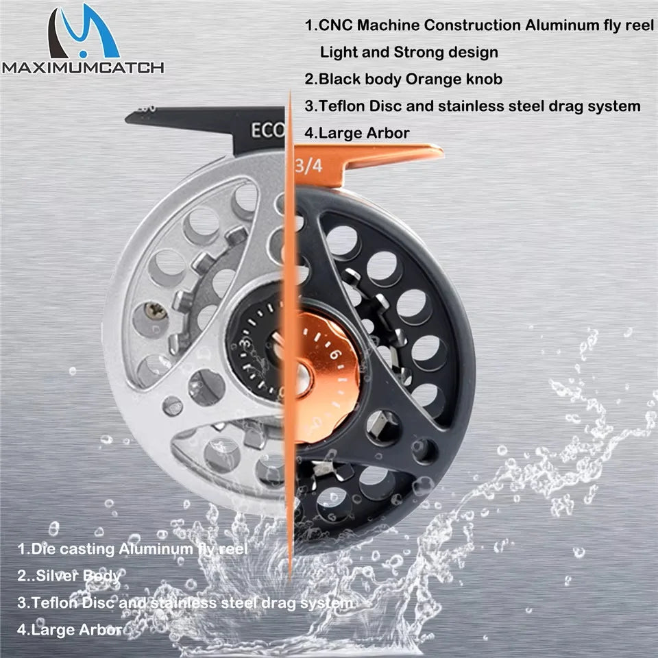 MAXIMUMCATCH ECO Ultra-Light Large Arbor Fly Reel 2-8WT