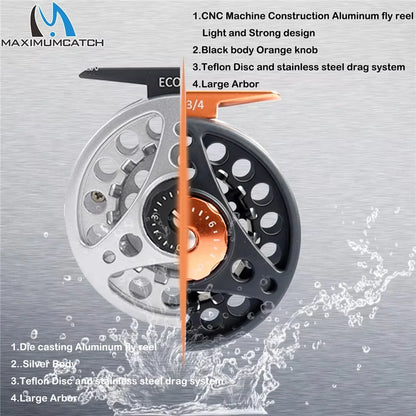 MAXIMUMCATCH ECO Ultra-Light Large Arbor Fly Reel 2-8WT