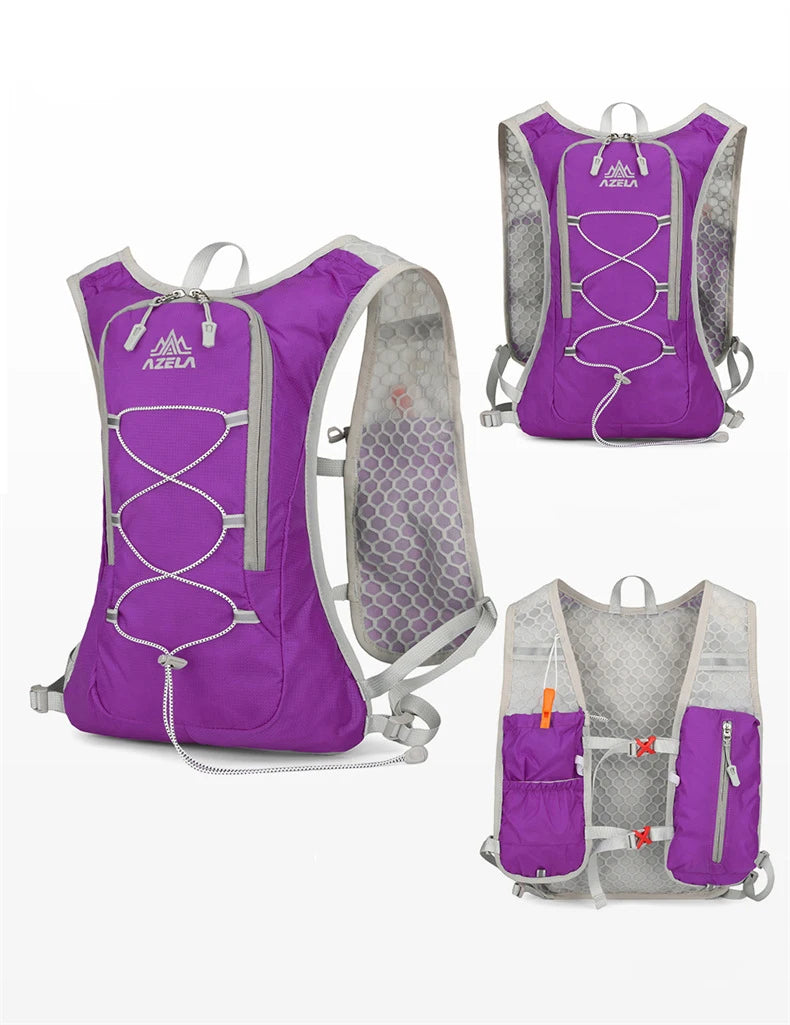 8L Running Hydration Vest Backpack Men Women Outdoor Sport Bags Trail Marathon Jogging Hiking Backpack Option Water Bag Flask