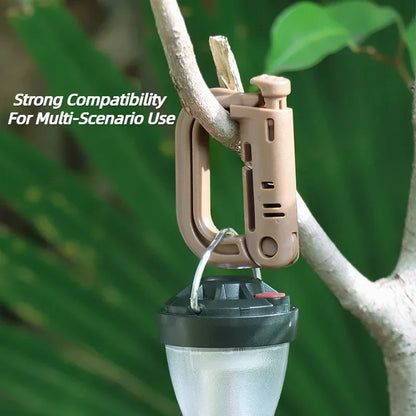 5PC Plasctic Shackle Carabiner D-ring Clip Molle Webbing Backpack Buckle Snap Lock Grimlock Multi Outdoor Hiking Camping Gear