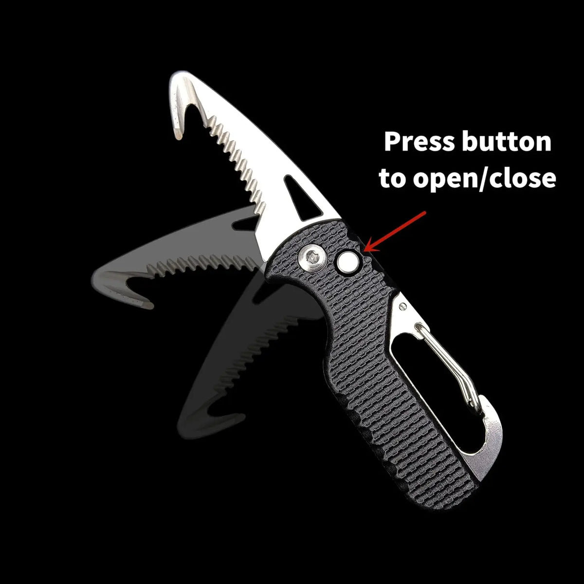 Portable Folding Knife Express Package Knife Gift Keychain Serrated Hook Knife Outdoor Camping Carry-on Survival Tool Box Opener