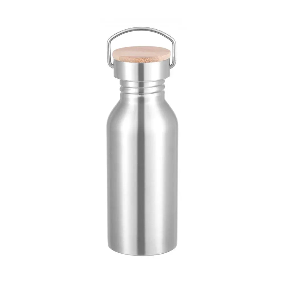 Portable Stainless Steel Bicycle Water Bottle Sports Fitness Single Walled Vacuum Insulated Metal Flask