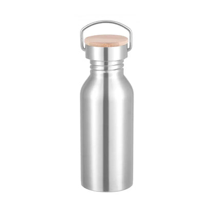Portable Stainless Steel Bicycle Water Bottle Sports Fitness Single Walled Vacuum Insulated Metal Flask