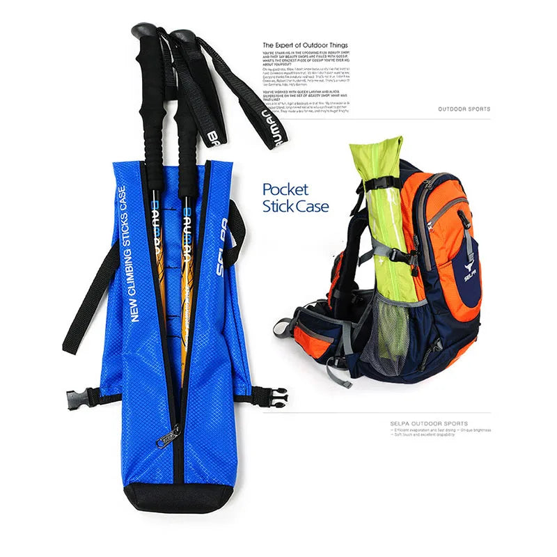Outdoor Hiking Poles Backpack Crutches Storage Bag Portable Folding Hiking Poles Bag