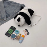 Backpacks Cute Cartoon Animals Shoulder Bags Stuffed Panda Phone Bags Children School Bags Girls Birthday Gift