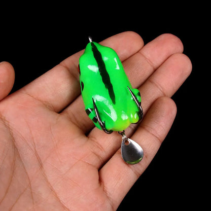 Soft Frog Lure with Spinner Blade