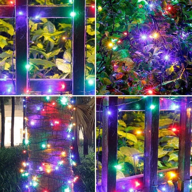 Solar String Light Fairy Outdoor Garden Waterproof Lamp 2025 Christmas Garland Xmas Holiday Party Home Halloween Decoration