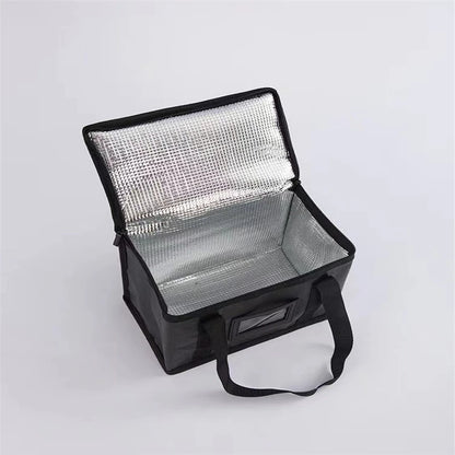 1pc Large Insulated Picnic Bags, Thermal Food Cooler Tote for Outdoor Camping Beach, Leakproof Portable Cooler Bag with Zipper