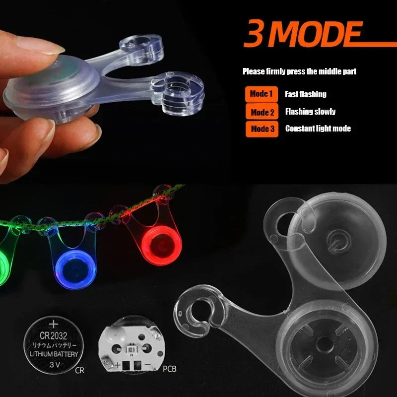 10 Groups LED Atmosphere Rope Lights Waterproof Outdoor Decor Lamp for Tent Camping Fishing Garden Family Party Decoration