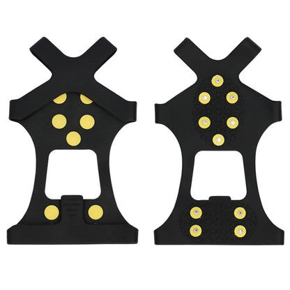 1Pair 10 Teeth Snow Ice Claw Climbing Anti-Slip Ice Grips Shoe Spikes Crampon Cleats Sport Shoes Cover for Walking Hiking Boots