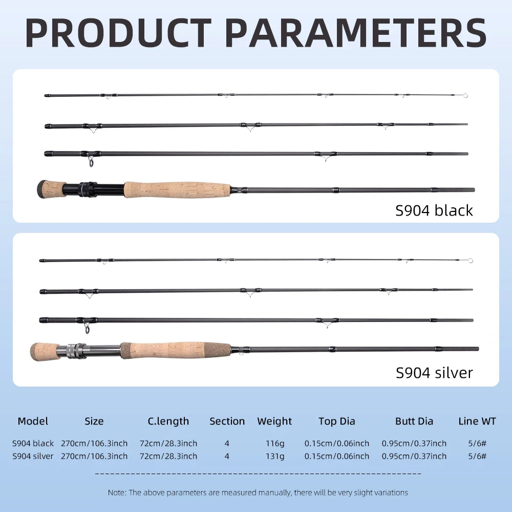 Fishingfans 9ft 5/6WT 36T Carbon Fly Rod