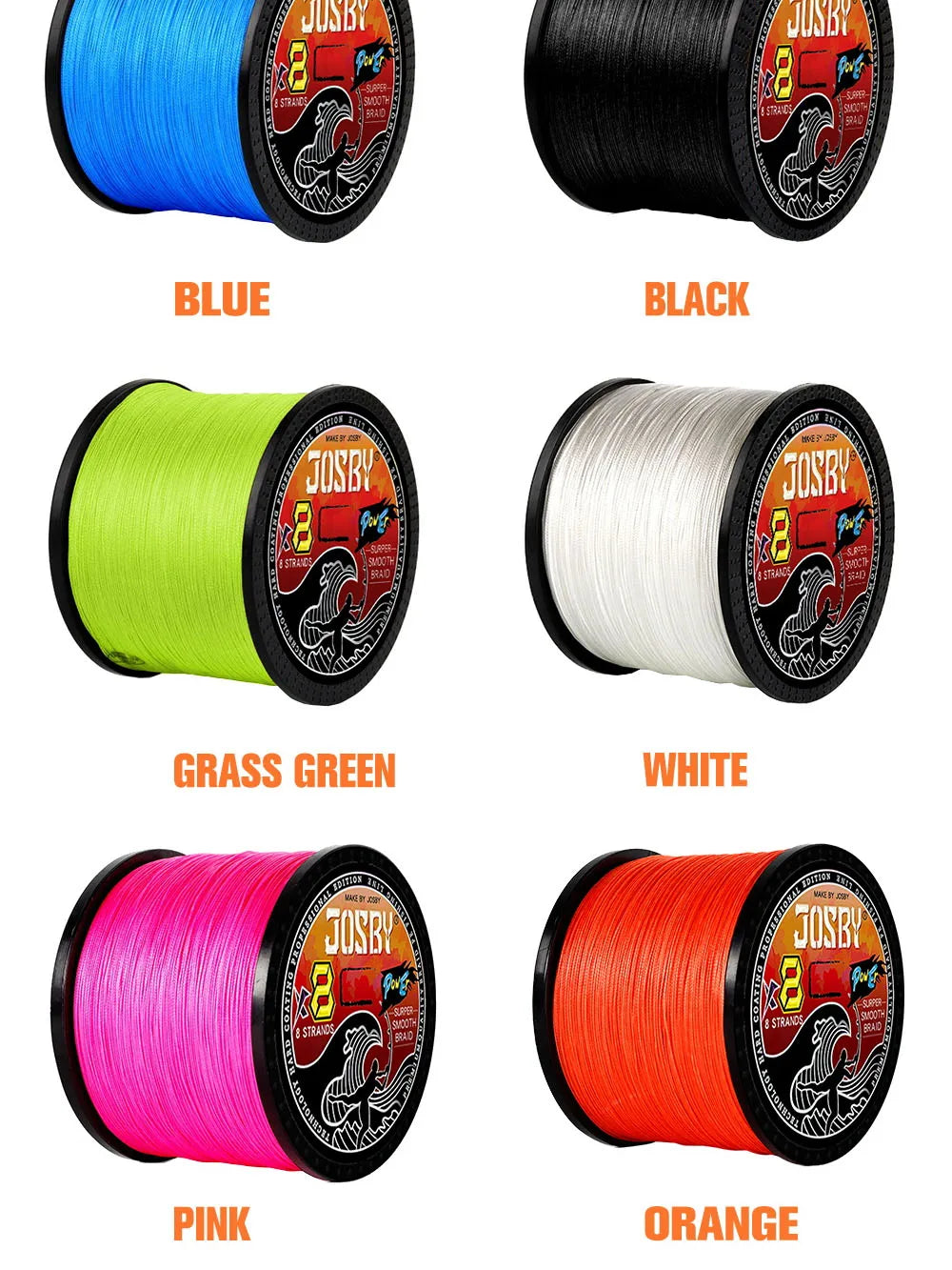 JOSBY 8-Strand PE Braided Line (100-1000m)