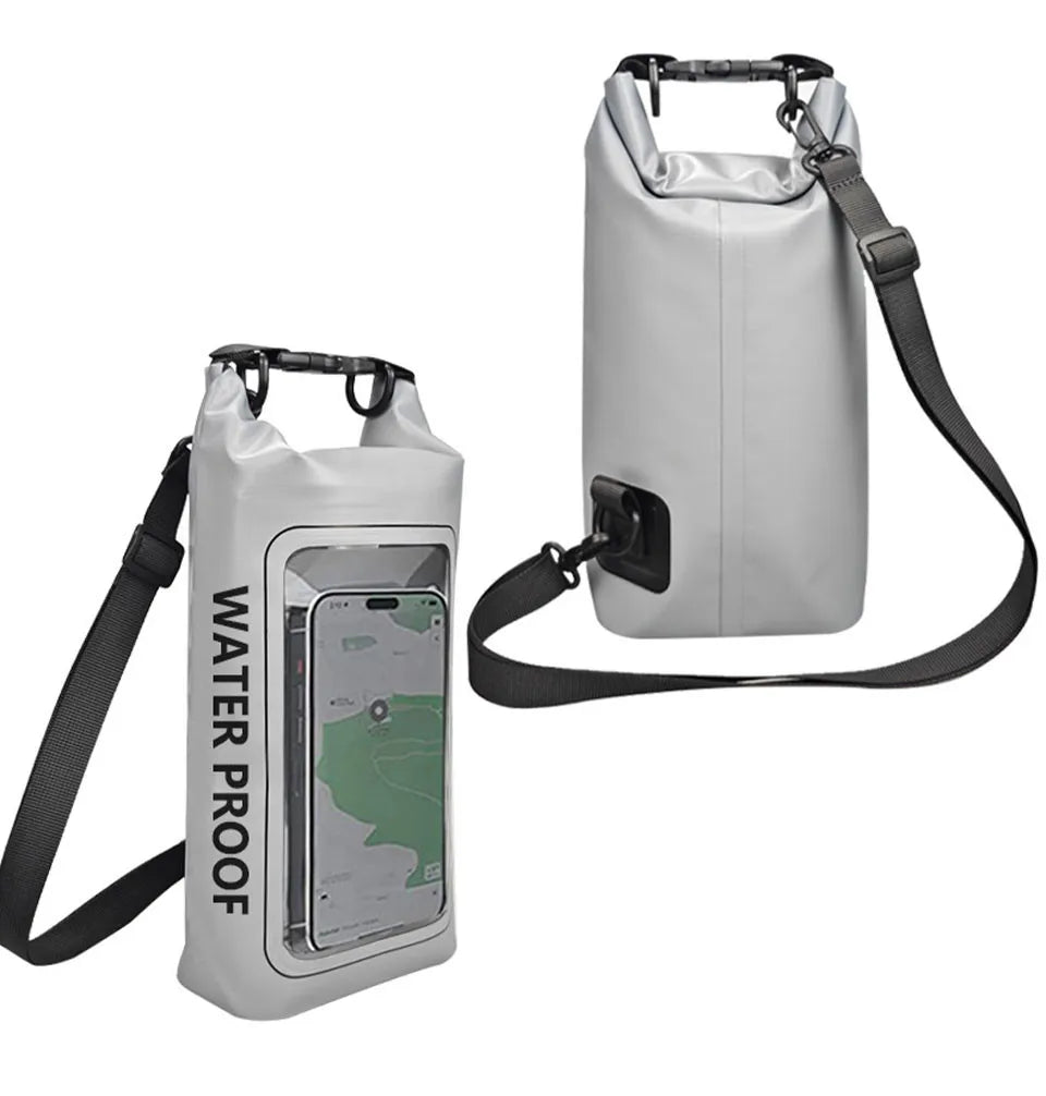 2L/5L PVC Swimming Waterproof Bag,Mobile Phone Waterproof Dry Bag for Trekking Drifting Rafting Surfing Boating Storage Bag