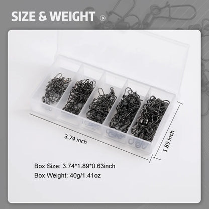 Stainless Rolling Swivels with Snap (50 Pack)