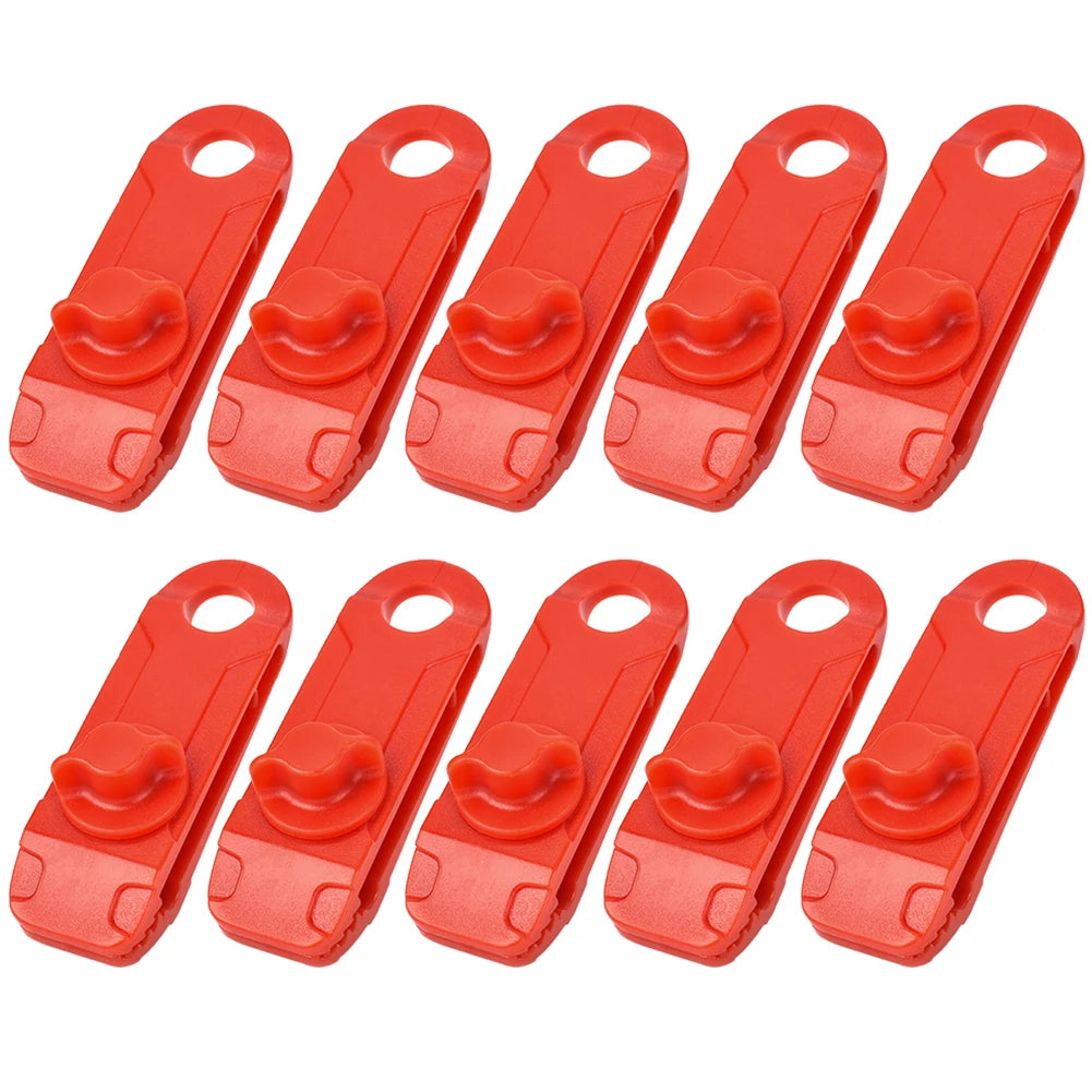 10/1PCS Tent Clip Tarpaulin Clamp Outdoor Camping Tarpaulin Holder Clip Wind Rope Clamps Awning Beach Hiking Camping Accessories