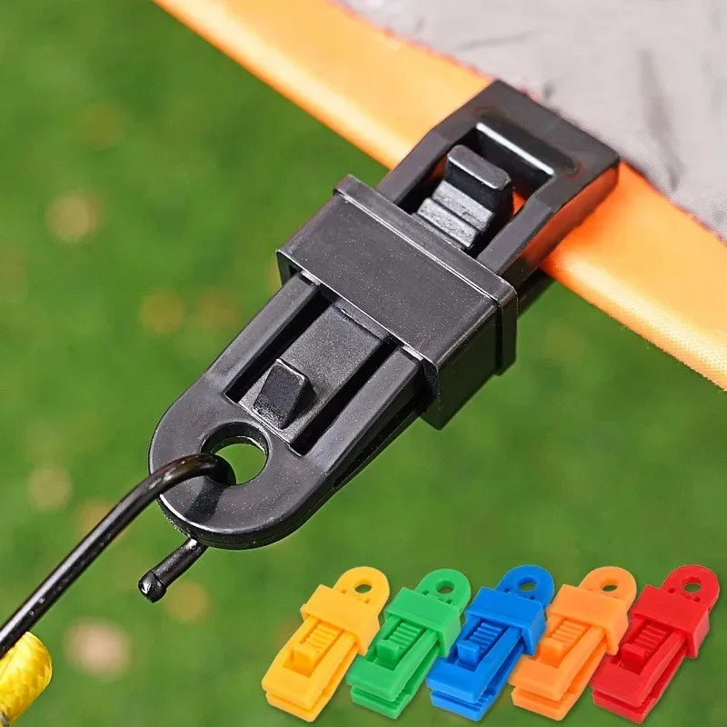 1PC Tent Canopy Clip Tarpaulin Holder Fixed Clips Outdoor Camping Tent Hook Wind Rope Clamp Awning Climbing Hiking Accessories