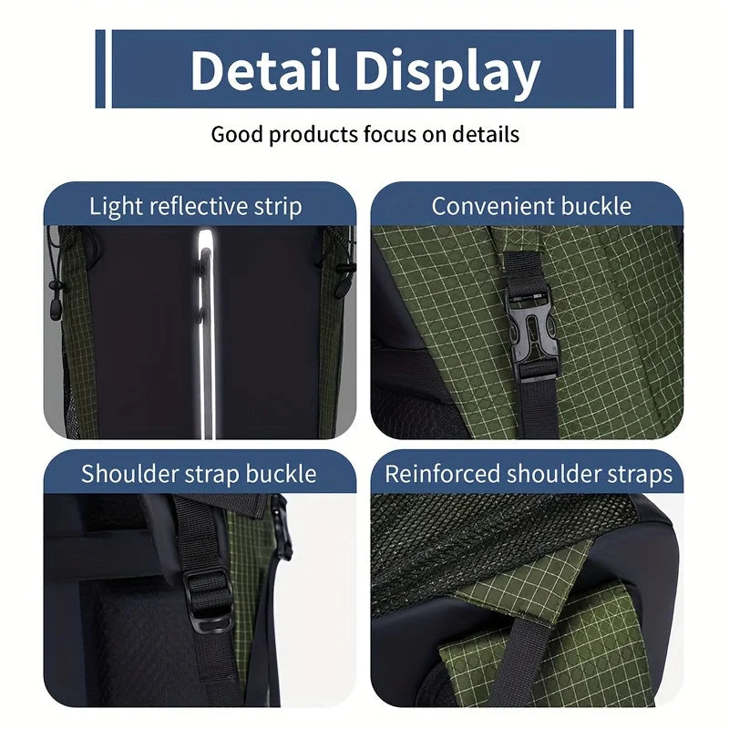 Outdoor Mountaineering Versatile Lightweight Backpack - Waterproof Nylon Expandable & Foldable bag for Hiking/Camping/Cycling