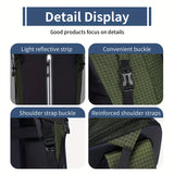 Outdoor Mountaineering Versatile Lightweight Backpack - Waterproof Nylon Expandable & Foldable bag for Hiking/Camping/Cycling