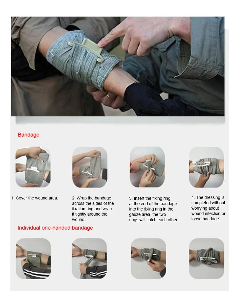 Emergency First Aid Trauma Kit With Israeli Bandage For Outdoor Camping Hiking Security Protection Wound Care